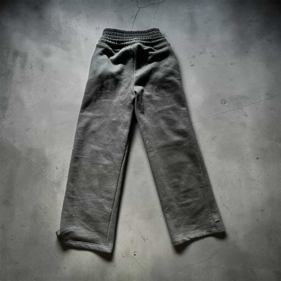 SPECTRAL Double Waisted Distressed Rope Lace Sweat Pants