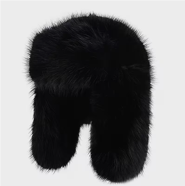 Cat Fur Ear Warmer Hat