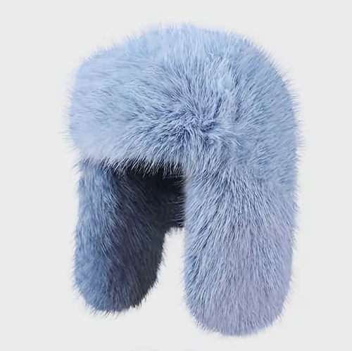 Cat Fur Ear Warmer Hat